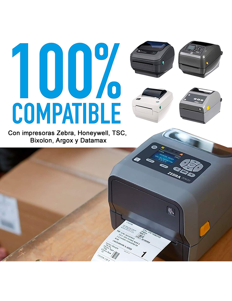 Etiquetas Industriales Térmicas Directas 4X6 Pulgadas (102X152 Mm) Rollo Con 1000 Piezas