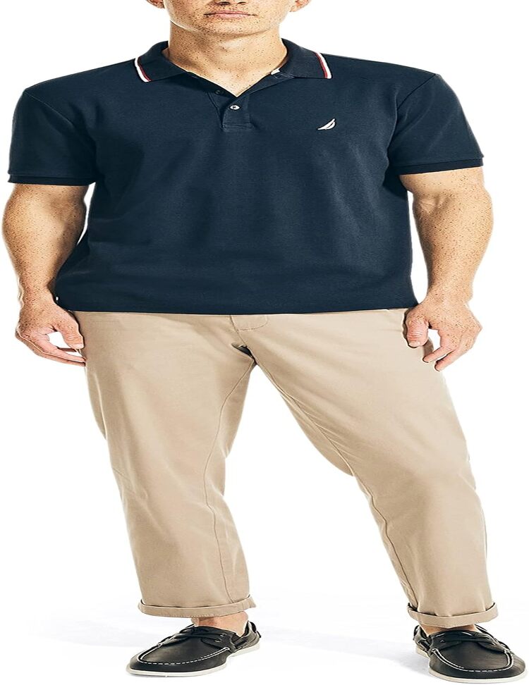 Nautica Polo De Manga Corta De Ajuste Clásico De Algodón Suave Y Liso. Camisa De Polo Para Hombre